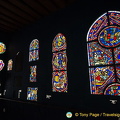 Stained glass gallery in the Musée du Moyen Age